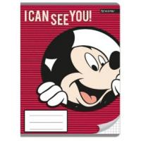 Zošit A5 MICKEY MOUSE štvorčekový , Barva - Červená