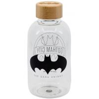 Sklenená fľaša Batman , Velikost lahve - 620 ml , Barva - Bielo-čierna
