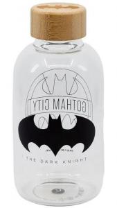 Sklenená fľaša Batman , Velikost lahve - 620 ml , Barva - Bielo-čierna
