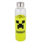 Skleněná láhev Minecraft , Velikost lahve - 580 ml , Barva - Zelená