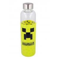 Sklenená fľaša Minecraft , Velikost lahve - 580 ml , Barva - Zelená