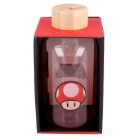 Sklenená fľaša Super Mario , Velikost lahve - 620 ml , Barva - Červená