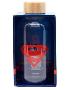 Sklenená fľaša Superman , Velikost lahve - 620 ml , Barva - Červená