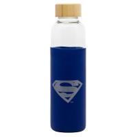 Sklenená fľaša Superman , Velikost lahve - 580 ml , Barva - Modrá