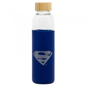 Sklenená fľaša Superman , Velikost lahve - 580 ml , Barva - Modrá