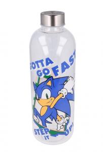 Sklenená fľaša Sonic XL , Velikost lahve - 1000 ml , Barva - Bielo-modrá