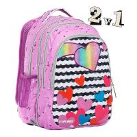 Školský batoh 2v1 ANNA Purple , Barva - Ružová