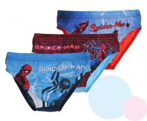 Slipy Spiderman 3 kusy , Barva - Modro-červená