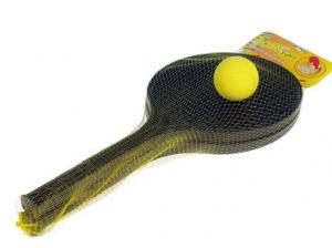 Soft tenis čierny + 1 loptička , Barva - Čierna