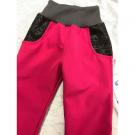 Softshellové nohavice s fleecom Týna , Velikost - 86 , Barva - Tmavo ružová