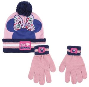 Čiapka a rukavice Minnie , Velikost čepice - 53 , Barva - Ružová