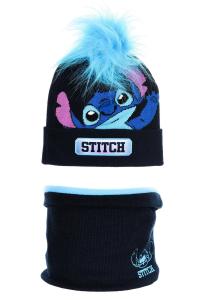 Súprava kulich a nákrčník Lilo a Stitch , Velikost čepice - 52 , Barva - Tmavo modrá