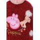 Súprava kulich a rukavice Peppa Pig , Velikost čepice - 52 , Barva - Tmavo ružová-1