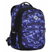 Študentský batoh 2v1 VIKI Crystal blue , Barva - Černo-modrá