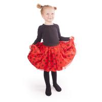 Sukne tutu Lienka s bodkami , Barva - Černo-červená
