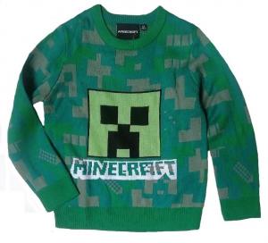 Sveter Minecraft , Velikost - 116 , Barva - Zelená