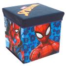 Taburet s úložným priestorom Spiderman , Barva - Modrá