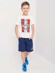 tričko a kraťasy Spiderman , Barva - Bielo-modrá