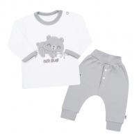 Tričko a tepláky New Baby Cute Bear , Velikost - 80 , Barva - Bílo-šedá