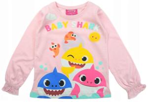 Tričko Baby Shark dlhý rukáv ružová , Velikost - 110 , Barva - Svetlo ružová