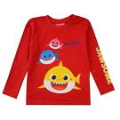 Tričko Baby Shark dlhý rukáv tmavo červená , Velikost - 92 , Barva - Červená