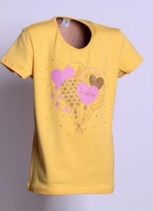 tričko Balóniky , Velikost - 122 , Barva - Žltá