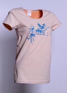 Tričko BELIEVE , Dospělé velikosti - S , Barva - Krémová