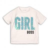 Tričko Girl Boss , Velikost - 98/104 , Barva - Biela