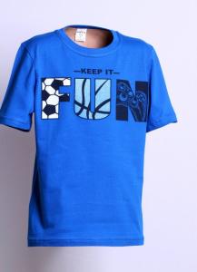 Tričko FUN , Velikost - 146 , Barva - Modrá