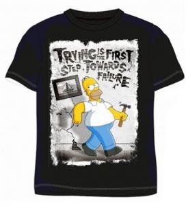 Tričko Homer Simpson , Barva - Čierna