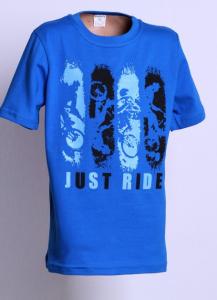 Tričko JUST RIDE , Velikost - 128 , Barva - Modrá