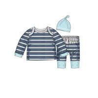 Tričko, nohavice a čiapočka Baby , Velikost - 80/86 , Barva - Modrá