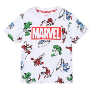 Tričko Marvel Spiderman Iron Man Captain America a Hulk , Velikost - 104 , Barva - Biela