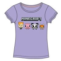 TRIČKO Minecraft , Velikost - 128 , Barva - Fialová
