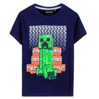 Tričko Minecraft TNT , Velikost - 116 , Barva - Tmavo modrá