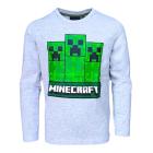 Tričko Minecraft Creeper , Velikost - 116 , Barva - Šedá