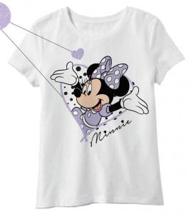 Tričko Minnie , Velikost - 104 , Barva - Biela
