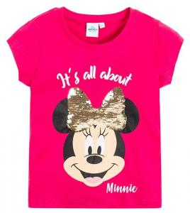 Tričko Minnie - flitre , Velikost - 98 , Barva - Malinová
