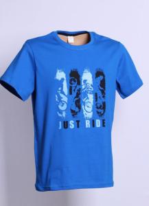 Tričko JUST RIDE , Dospělé velikosti - M , Barva - Modrá