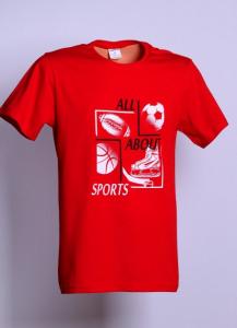 Tričko SPORTS , Dospělé velikosti - M , Barva - Červená