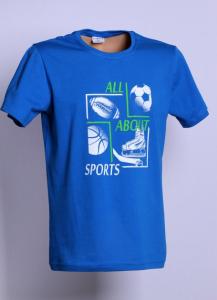 Tričko SPORTS , Dospělé velikosti - L , Barva - Modrá