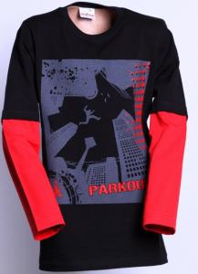 Tričko PARKOUR , Barva - Čierna