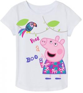 Tričko Peppa Pig , Velikost - 104 , Barva - Biela