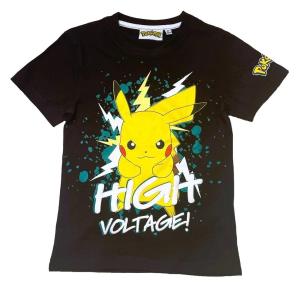 Tričko pokémon Pikachu High Voltage čierna , Velikost - 128 , Barva - Čierna