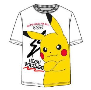 Tričko Pokémon Pikatchu 0025 , Velikost - 116 , Barva - Biela