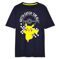 TRIČKO POKÉMON Pikachu krátky rukáv čierna , Velikost - 110/116 , Barva - Čierna