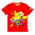 TRIČKO POKÉMON Pikachu krátky rukáv červená , Velikost - 134 , Barva - Červená
