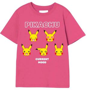 TRIČKO POKÉMON Pikachu krátky rukáv malinová , Velikost - 110/116 , Barva - Malinová