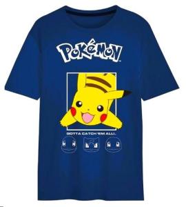 TRIČKO POKÉMON Pikachu krátky rukáv modrá , Barva - Modrá