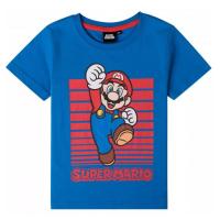 Tričko Super Mario , Velikost - 110 , Barva - Modrá